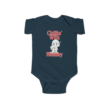 Chillin' With Mommy Bodysuit | Cute Baby Chick Design | Baby Shower Gift for Baby