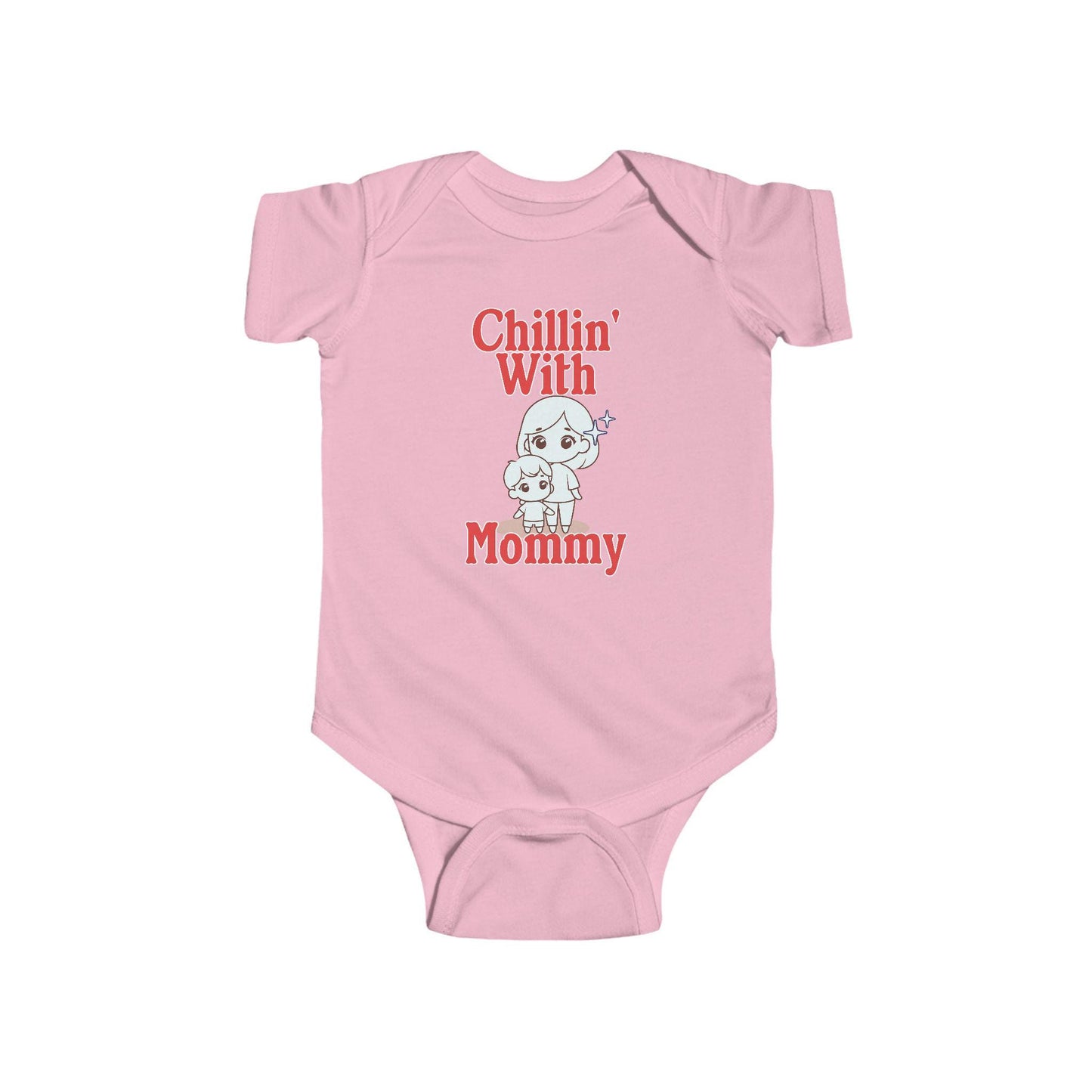 Chillin' With Mommy Bodysuit | Cute Baby Chick Design | Baby Shower Gift for Baby