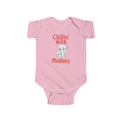 Chillin' With Mommy Bodysuit | Cute Baby Chick Design | Baby Shower Gift for Baby