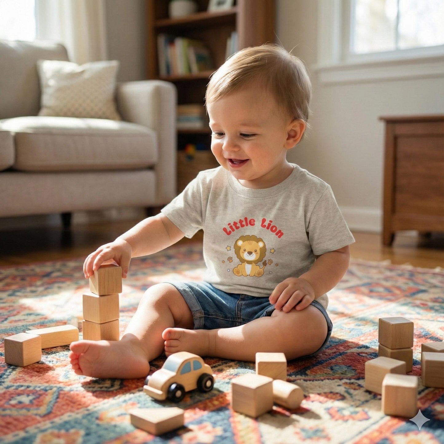 Little Lion graphic Infant Tee | Cute Baby Lion illustration