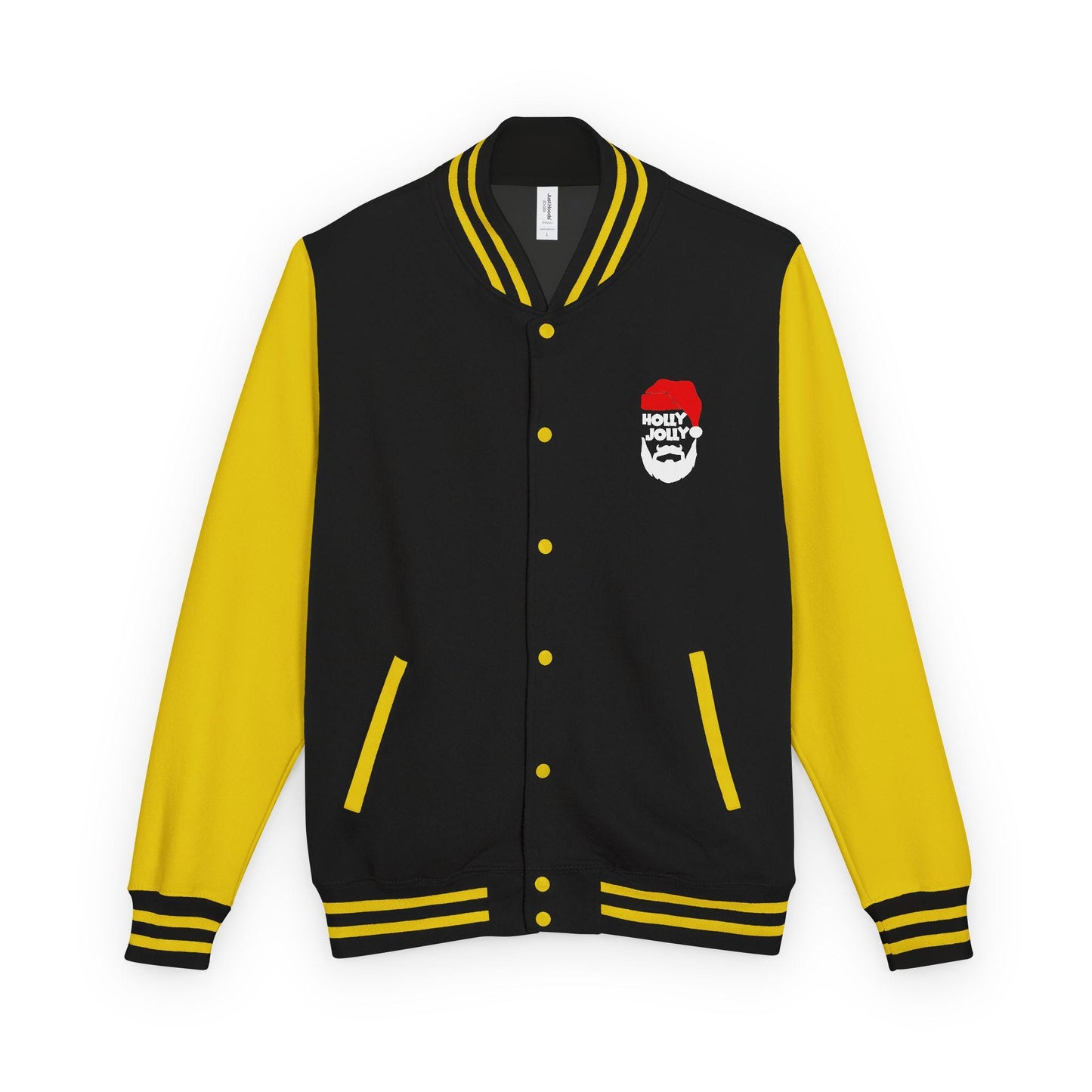 Holly Jolly Santa Beard Varsity Jacket | Christmas Letterman