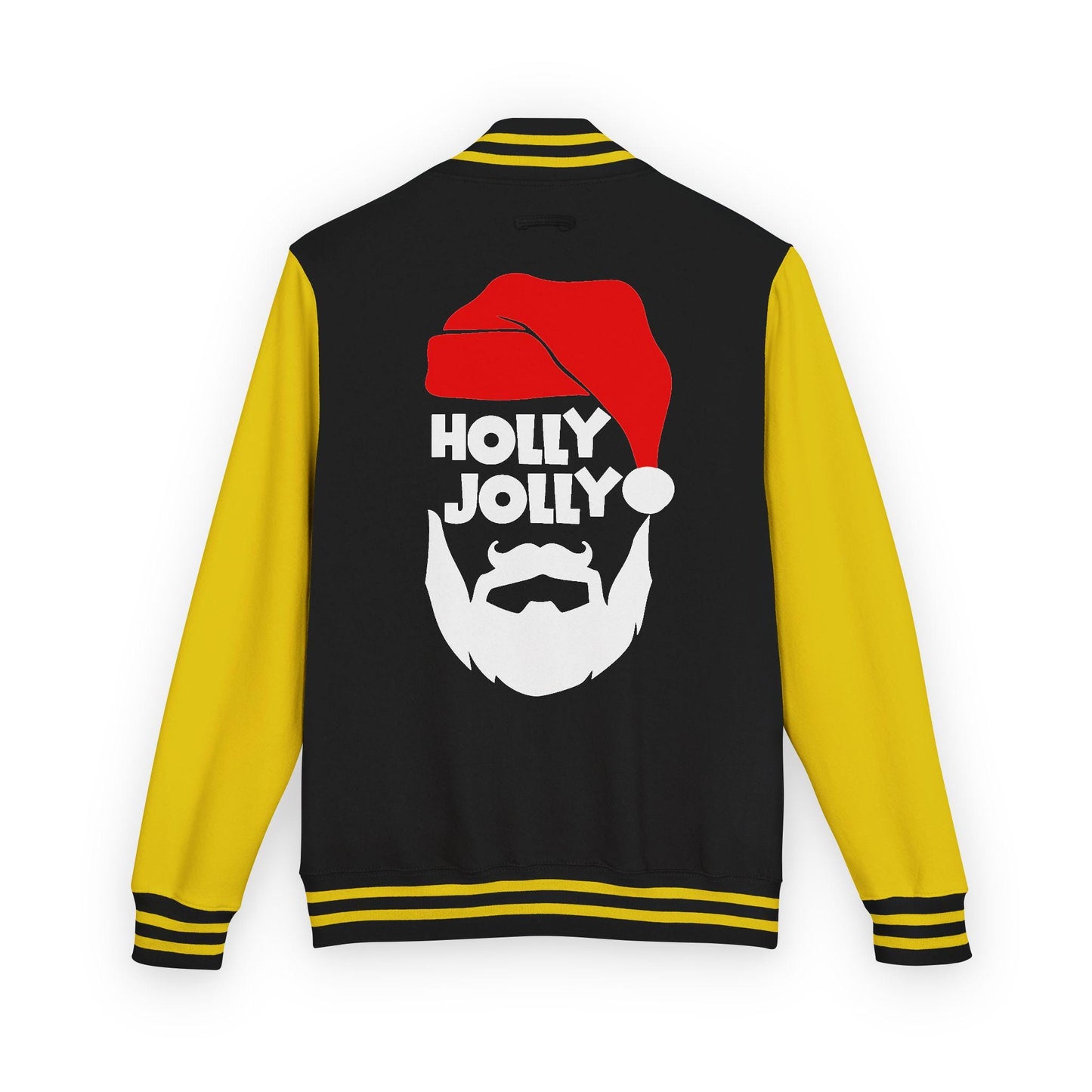Holly Jolly Santa Beard Varsity Jacket | Christmas Letterman