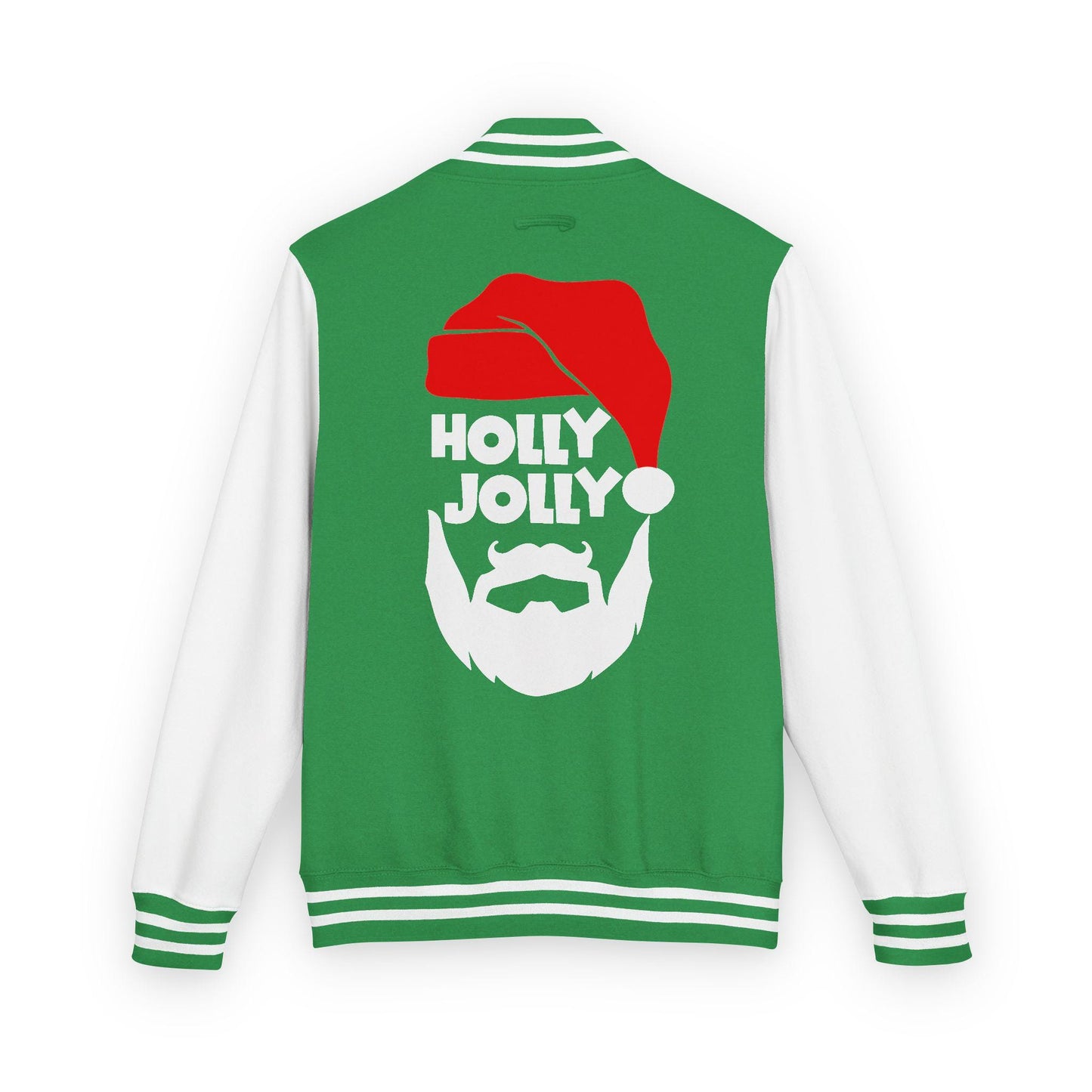 Holly Jolly Santa Beard Varsity Jacket | Christmas Letterman