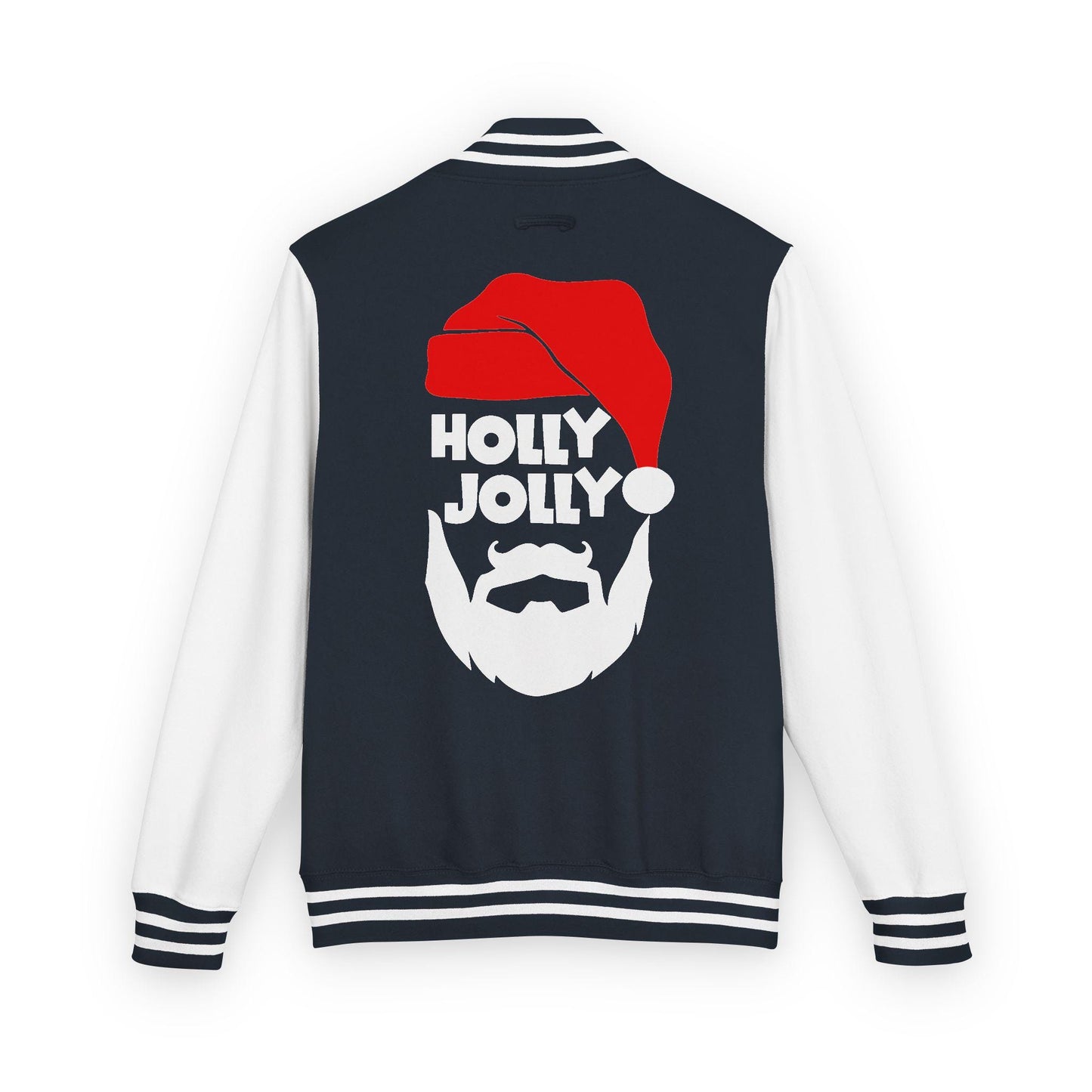 Holly Jolly Santa Beard Varsity Jacket | Christmas Letterman