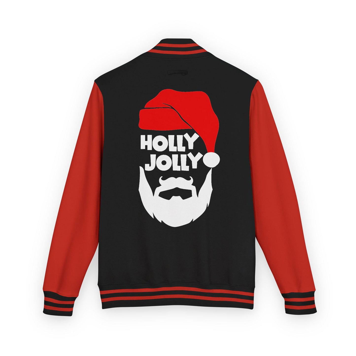 Holly Jolly Santa Beard Varsity Jacket | Christmas Letterman