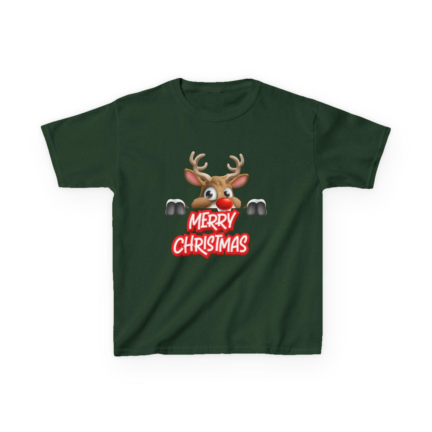 Kids Christmas Reindeer T-Shirt | Rudolph Holiday Tee