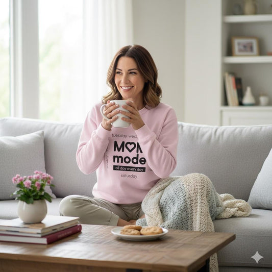 Mom Mode Crewneck Sweatshirt | Everyday Mom Life Shirt