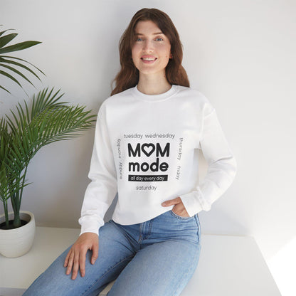Mom Mode Crewneck Sweatshirt | Everyday Mom Life Shirt