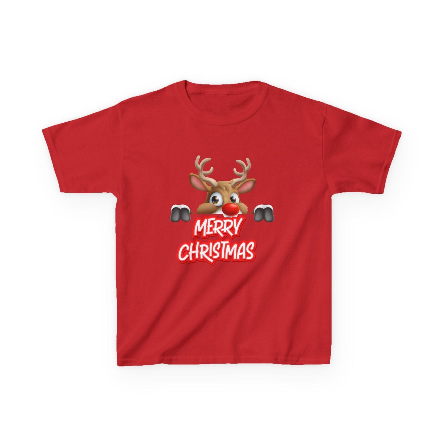 Kids Christmas Reindeer T-Shirt | Rudolph Holiday Tee