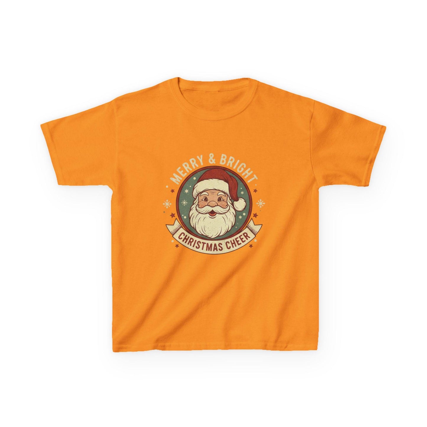 Vintage Santa Kids Shirt: Merry & Bright Retro Christmas Tee