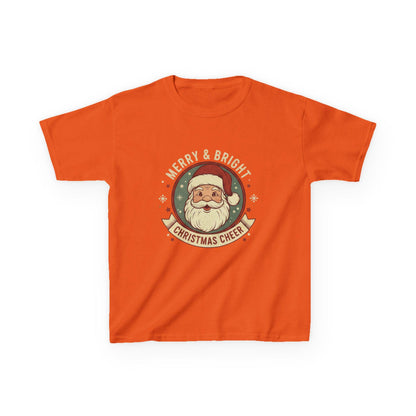 Vintage Santa Kids Shirt: Merry & Bright Retro Christmas Tee
