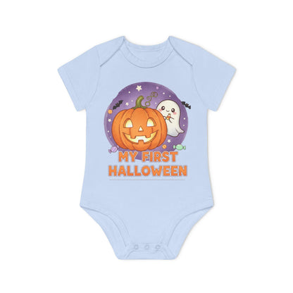 My First Halloween Organic Baby Bodysuit, Cute Baby Shower Gift, Infant Halloween Costume, Organic Cotton Creeper, Adorable Baby Outfit