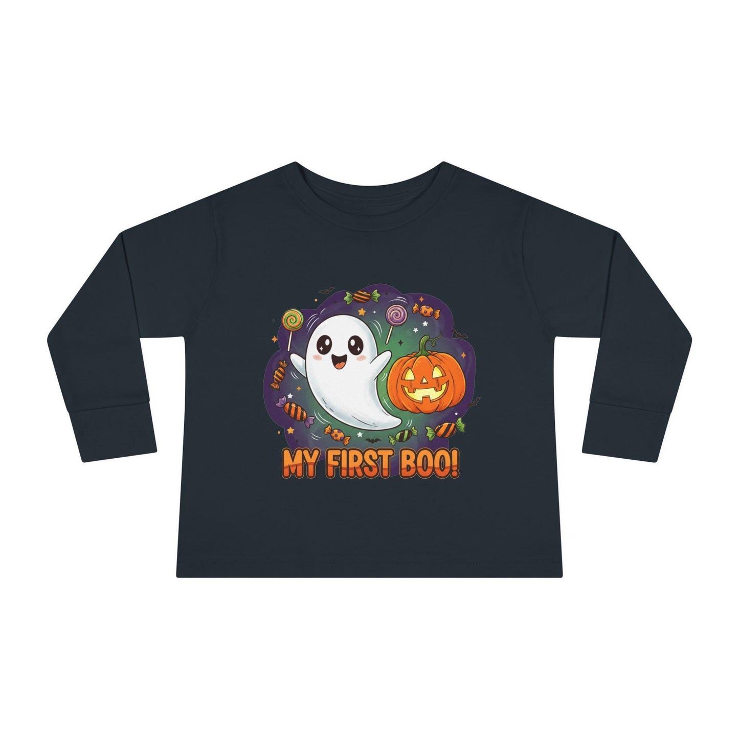My First Boo Toddler Long Sleeve Tee, Cute Halloween Ghost Shirt