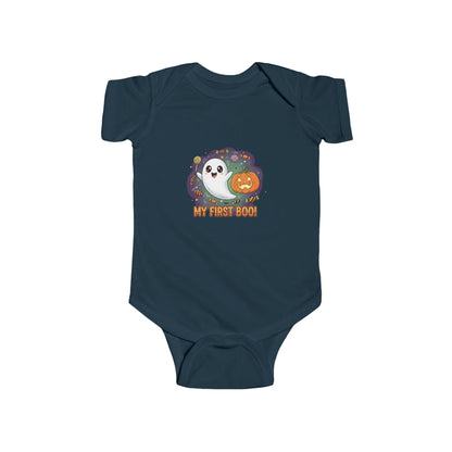 Adorable Baby Halloween Bodysuit – My First Boo, Ghost & Pumpkin Design