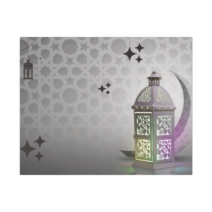 Ramadan Lantern Canvas | Islamic Crescent Moon Wall Art
