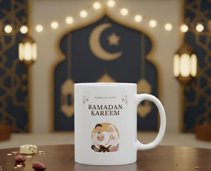 Ramadan Kareem Family Illustration Mug | Ceramic Coffee Cup
