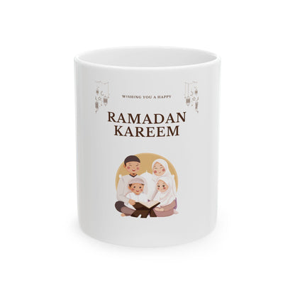 Ramadan Kareem Family Illustration Mug | Ceramic Coffee Cup