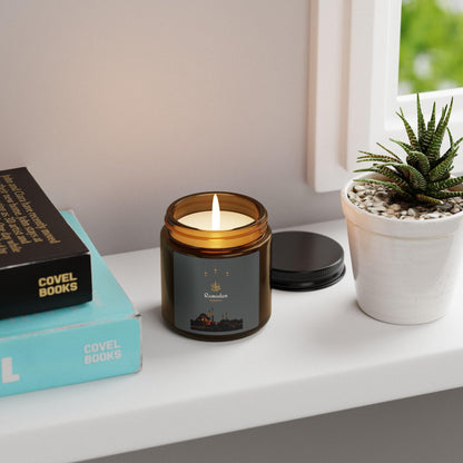 Ramadan Mosque Scene Candle | Soy Wax Amber Jar