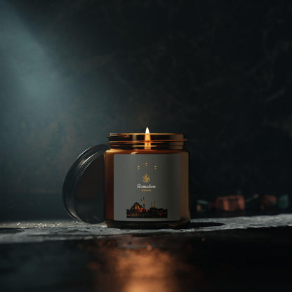Ramadan Mosque Scene Candle | Soy Wax Amber Jar