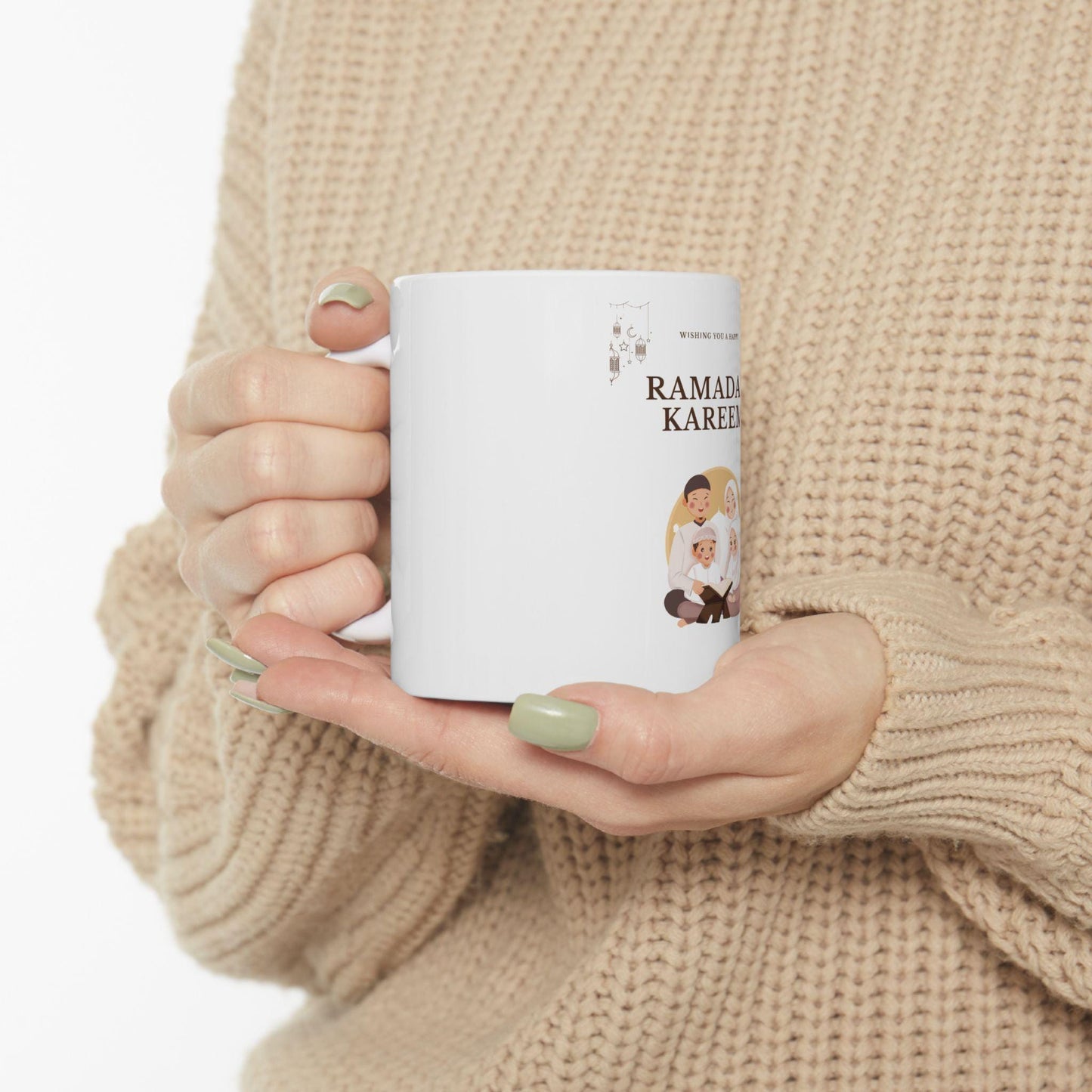 Ramadan Kareem Family Illustration Mug | Ceramic Coffee Cup