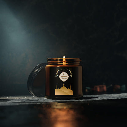 Ramadan Kareem Mosque Candle | Soy Candle in Amber Jar
