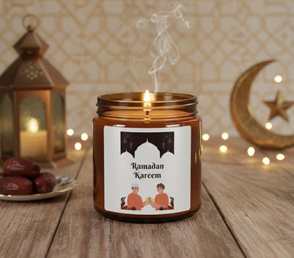 Ramadan Kareem Illustration Candle | Amber Jar Soy Candle