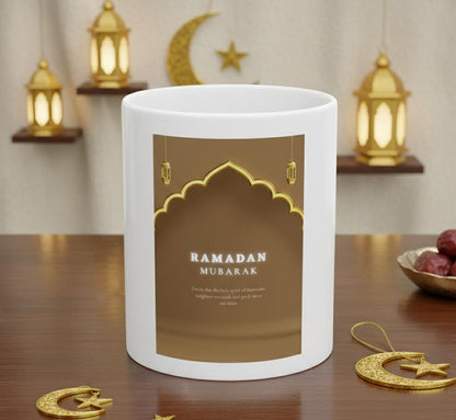 Ramadan Mubarak Mosque Arch Mug | Ceramic Coffee Tea Cup