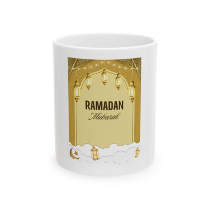 Ramadan Mubarak Lanterns Ceramic Mug | Islamic Holiday Coffee Cup