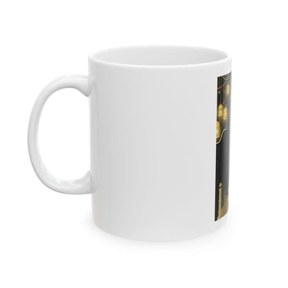 Gold Mosque Silhouette Mug | Islamic Lantern Ramadan Eid Ceramic Mug