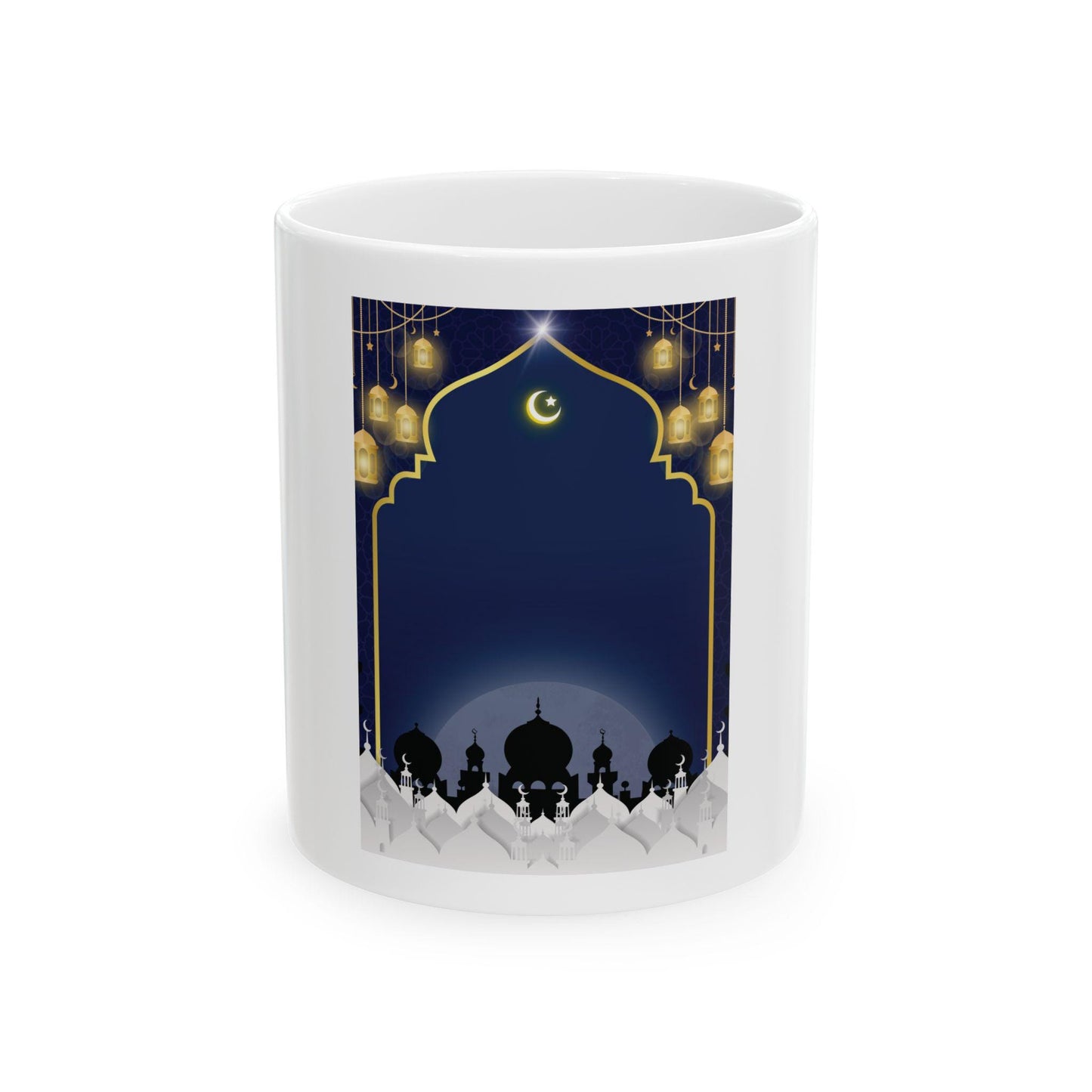 Ramadan Crescent Mosque Mug | Islamic Night Lanterns Ceramic Mug