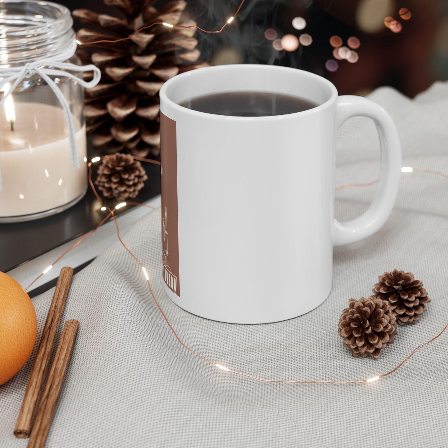 Ramadan Kareem Mosque Illustration Mug | Ceramic Coffee Cup
