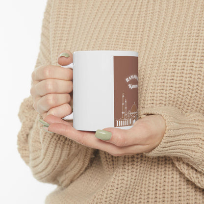 Ramadan Kareem Mosque Illustration Mug | Ceramic Coffee Cup