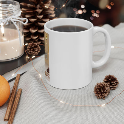 Ramadan Mubarak crescent moon mug | Islamic prayer beads ceramic mug