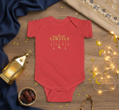 My First Ramadan Infant Bodysuit | Crescent Moon Stars Baby Onesie