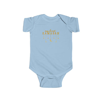 My First Ramadan Infant Bodysuit | Crescent Moon Stars Baby Onesie