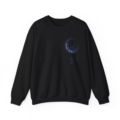 Crescent Mosque Illustration Sweatshirt | Ramadan Moon Lanterns Sweatshirt
