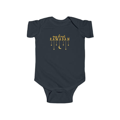 My First Ramadan Infant Bodysuit | Crescent Moon Stars Baby Onesie