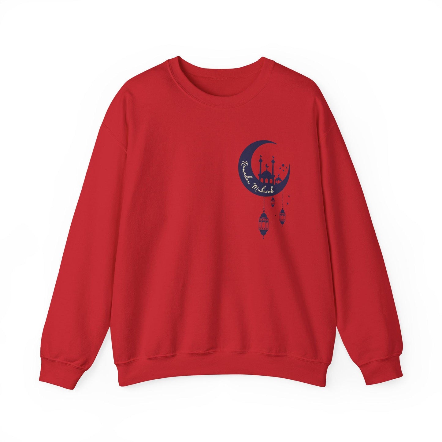 Crescent Mosque Illustration Sweatshirt | Ramadan Moon Lanterns Sweatshirt