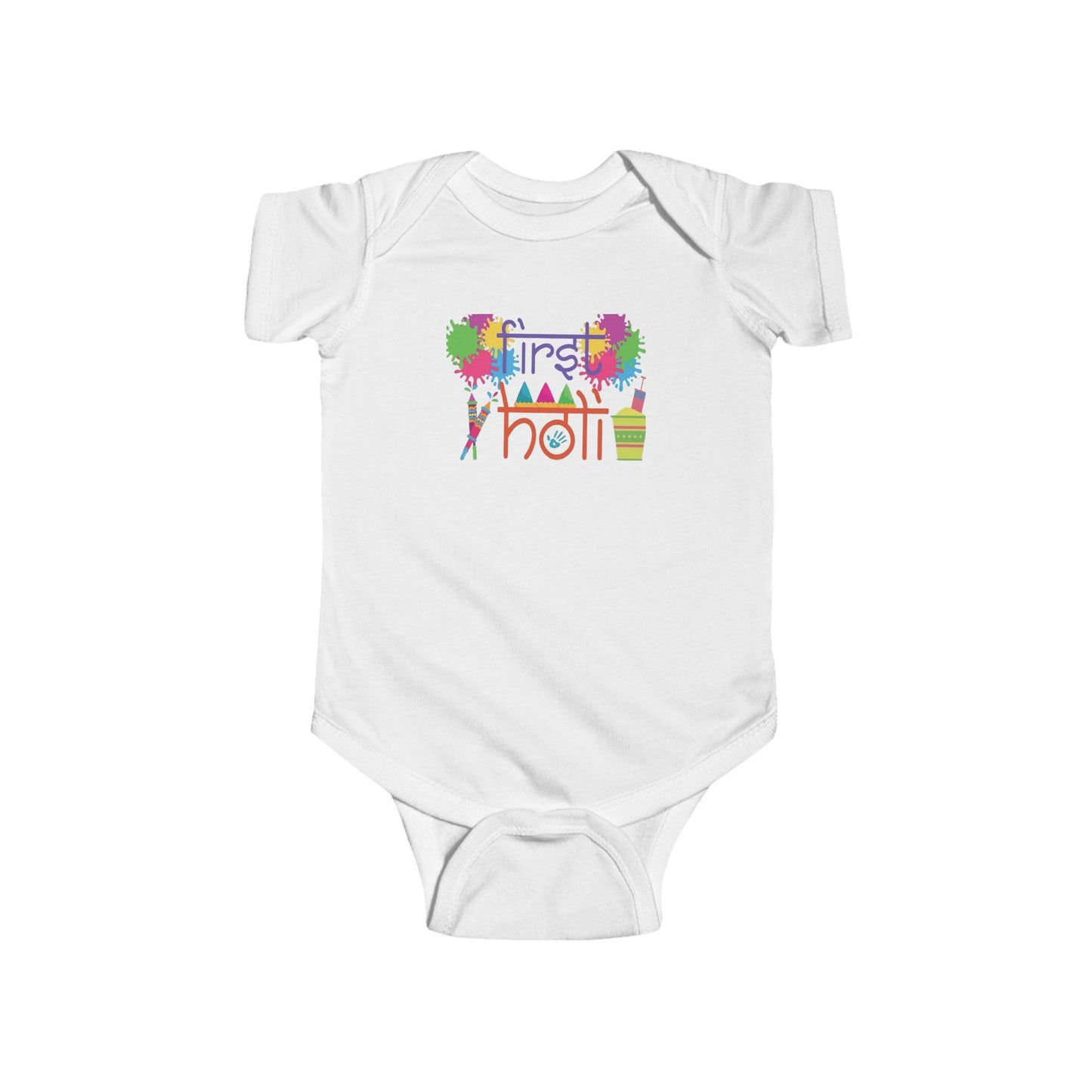 First Holi Color Splash Infant Bodysuit | Baby Holi Outfit