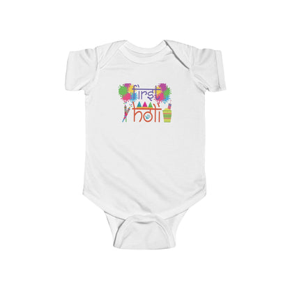 First Holi Color Splash Infant Bodysuit | Baby Holi Outfit