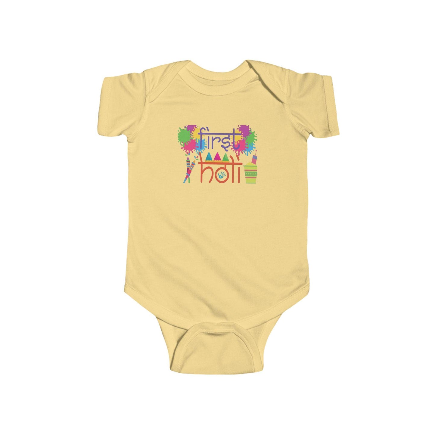 First Holi Color Splash Infant Bodysuit | Baby Holi Outfit