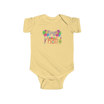 First Holi Color Splash Infant Bodysuit | Baby Holi Outfit