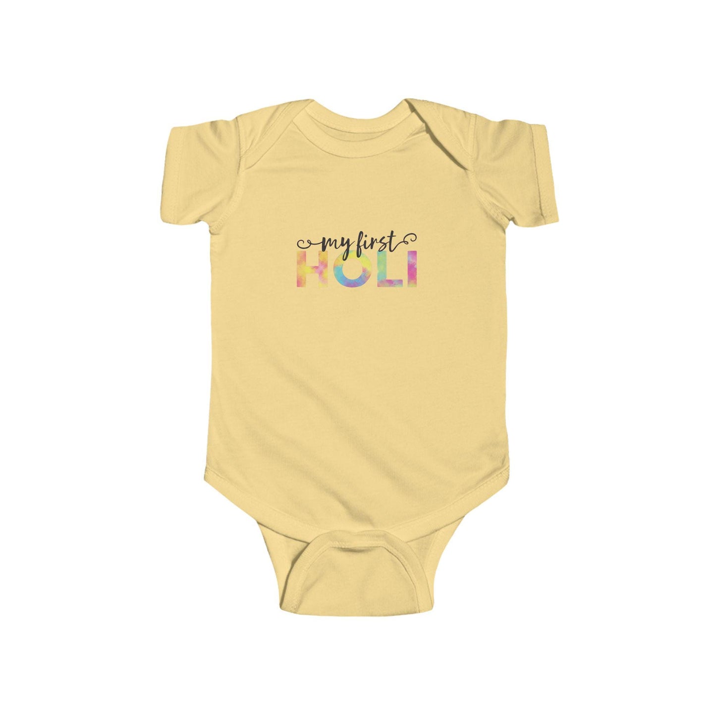My First Holi Infant Bodysuit | Colorful Holi Festival Baby Onesie