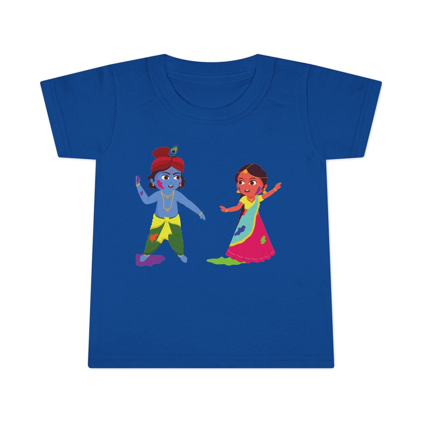 Dancing Krishna and Radha Toddler T-shirt | Cute Hindu Mythology Kids Top