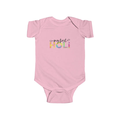 My First Holi Infant Bodysuit | Colorful Holi Festival Baby Onesie