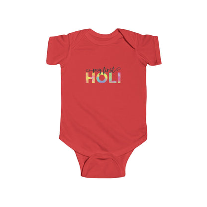 My First Holi Infant Bodysuit | Colorful Holi Festival Baby Onesie