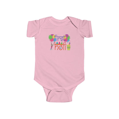 First Holi Color Splash Infant Bodysuit | Baby Holi Outfit