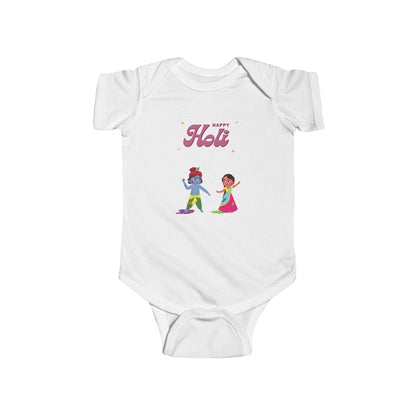 Happy Holi Kids Playing Bodysuit | Infant Holi Onesie