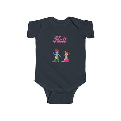 Happy Holi Kids Playing Bodysuit | Infant Holi Onesie