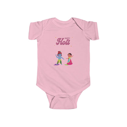 Happy Holi Kids Playing Bodysuit | Infant Holi Onesie